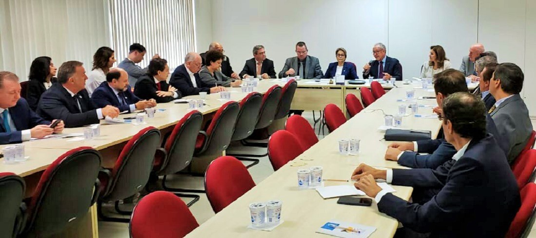 Minister Tereza Cristina Dias in a meeting at ABPA headquarters