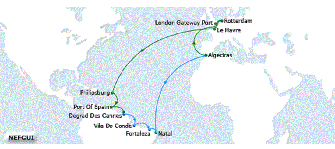 CMA CGM serviço NEFGUI